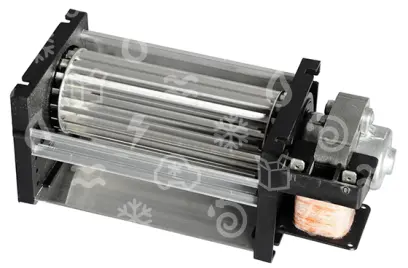 ventilátor tangenciální, turbína 120 x 45mm, 19W, pravý motor, 230V, 50Hz
